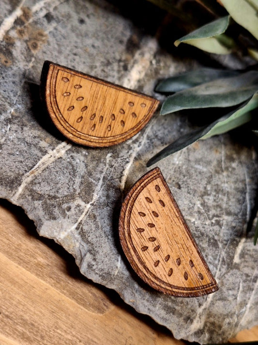 Pin's Pastèque en bois