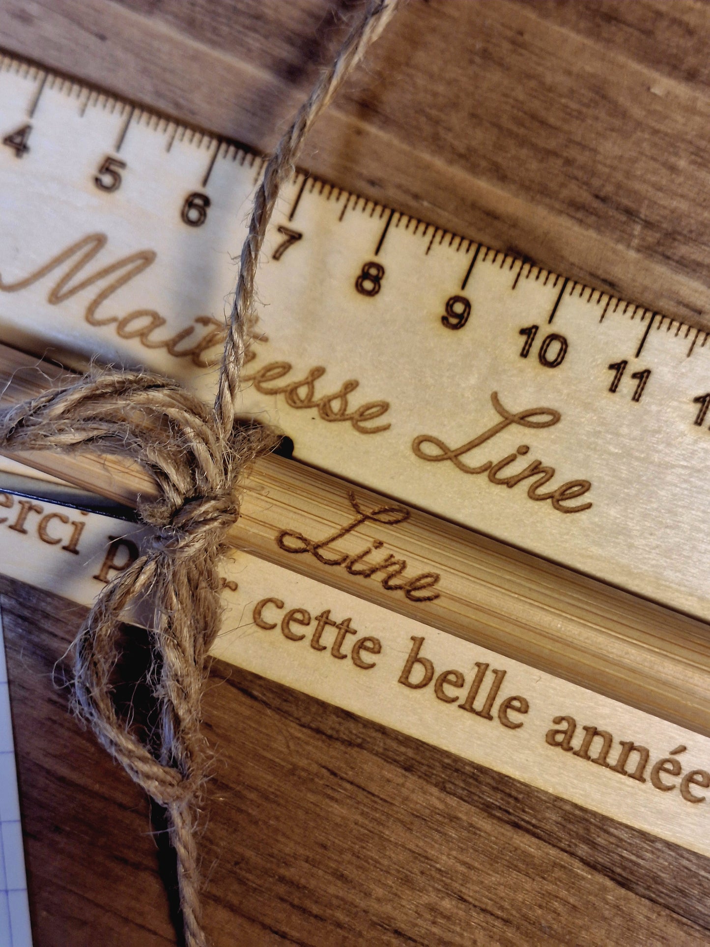 Duo règle et stylo bambou