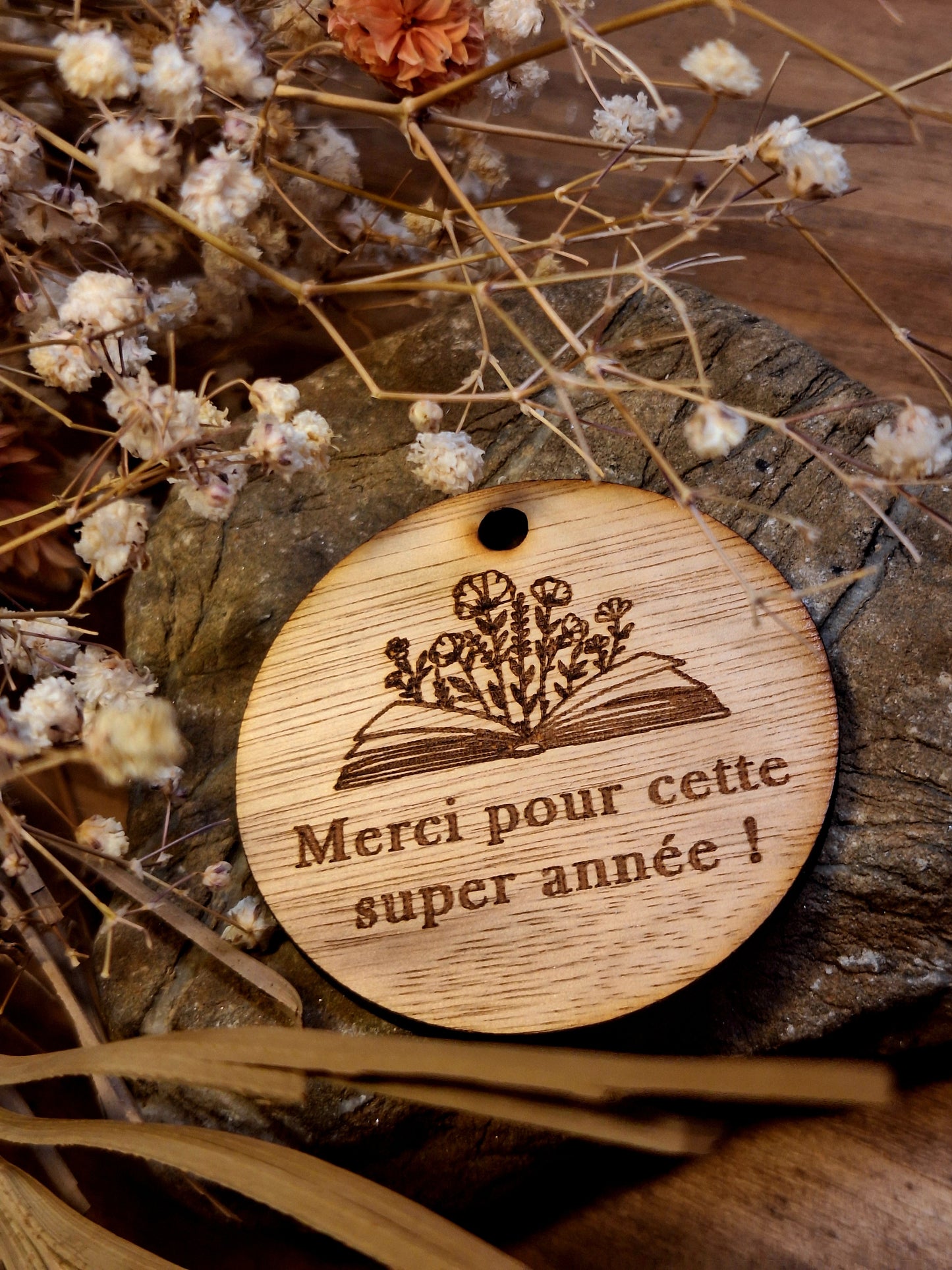 Etiquette en bois personnalisée