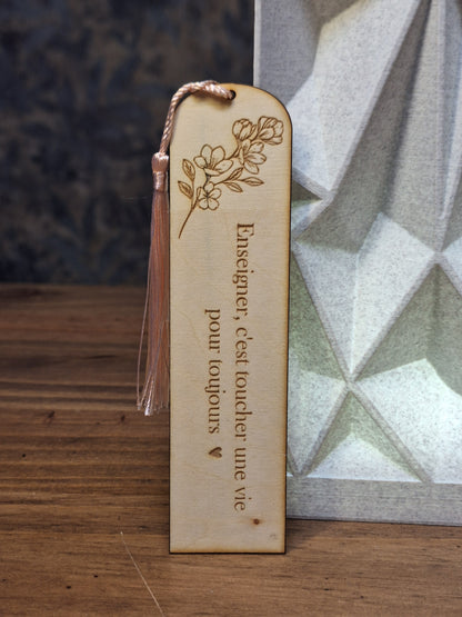 Marque-page en bois à personnaliser